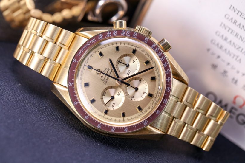 Practical Men's Yellow Gold Diamond Omega De Ville Trésor Replica Watches Popular Sale